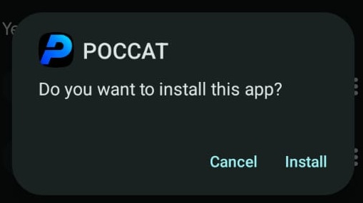 Android asking whether to install the app