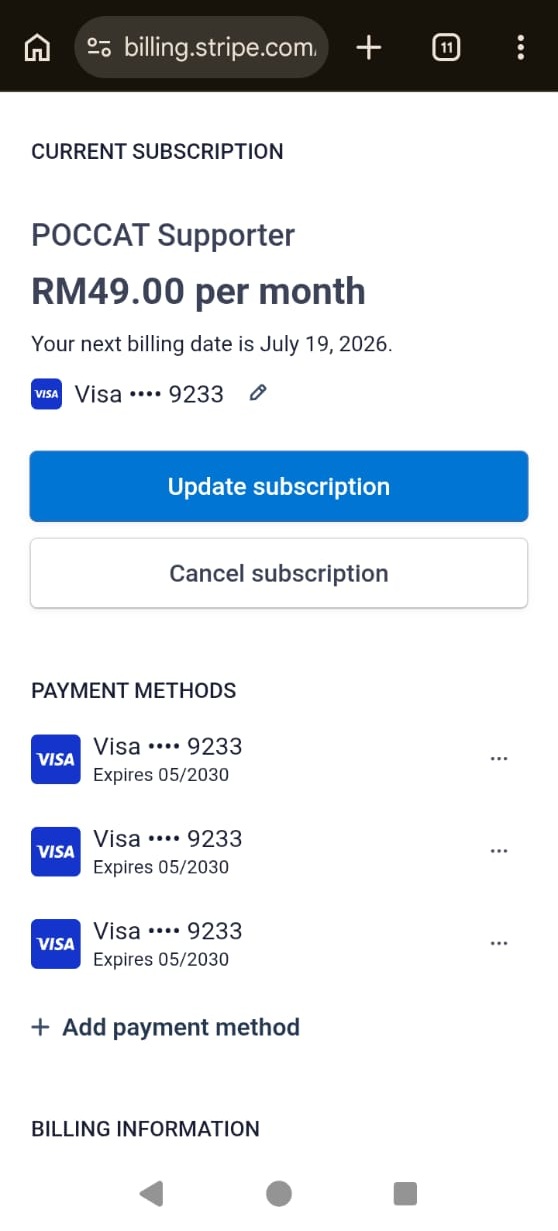 Your billing portal, always accessible.